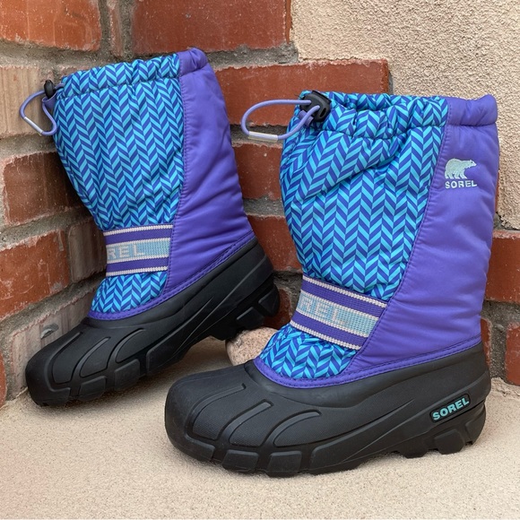 🆕Sorel Cub Graphic Big Kids Style: Ny1882 | Purple Lotus | Sz 5 - Picture 2 of 11